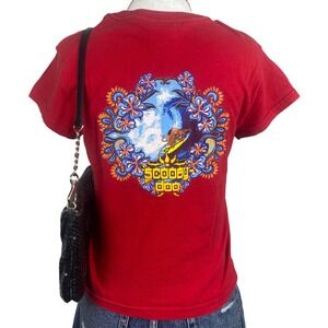 Vintage Scooby Doo Shirt Womens Small Y2K Surf Tee 1999 Cartoon Network Promo